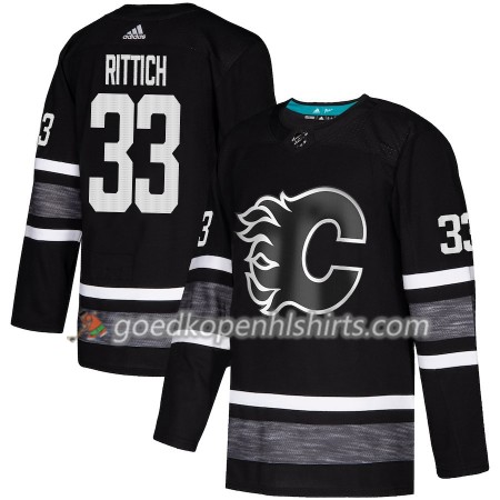 Calgary Flames David Rittich 33 2019 All-Star Adidas Zwart Authentic Shirt - Mannen